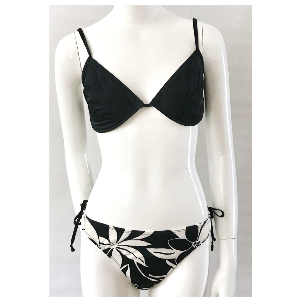 J. Crew Black Bikini Top Rampage Bikini Bottoms